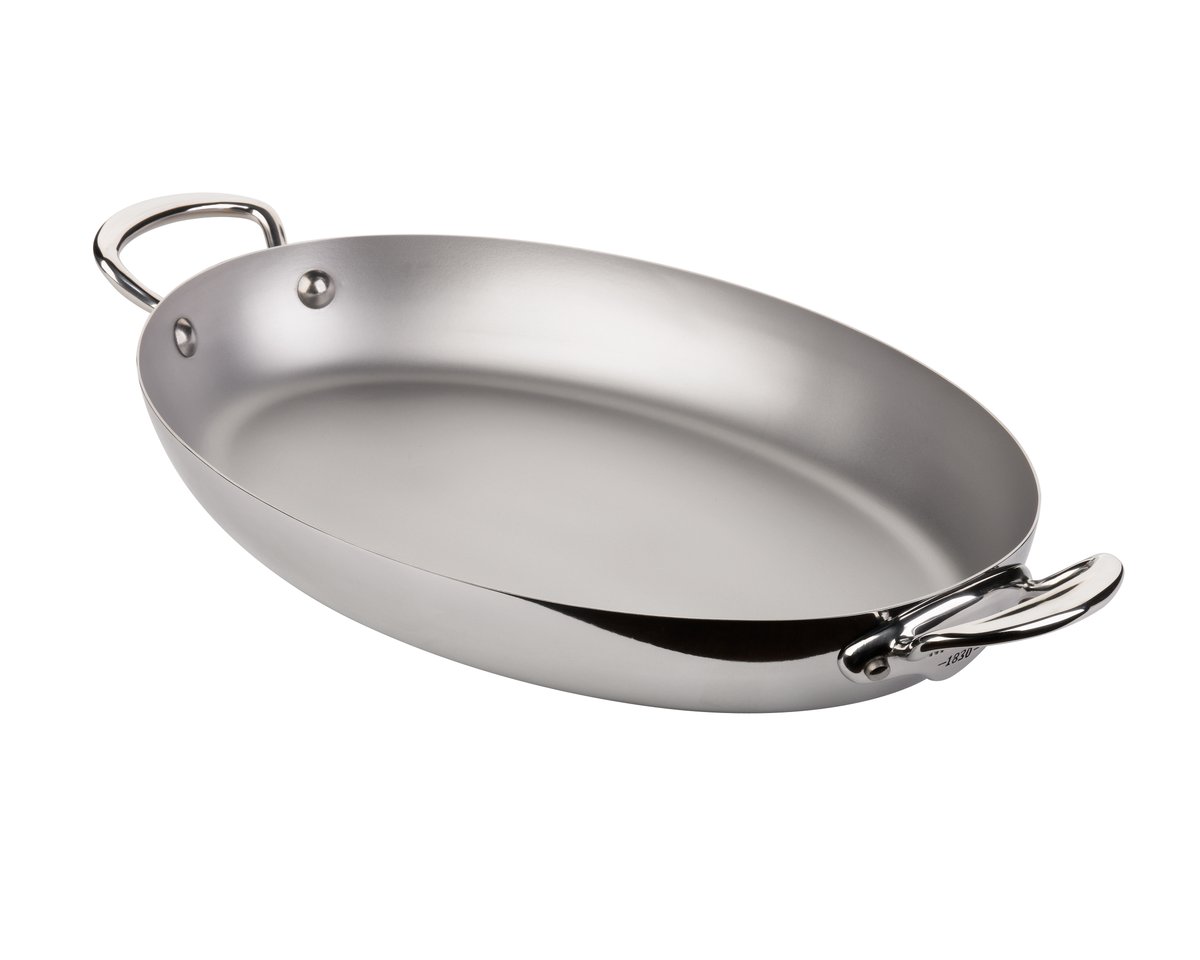 Mauviel Pfanne mit 2 Griffen oval Cook Style 30 cm Stahl