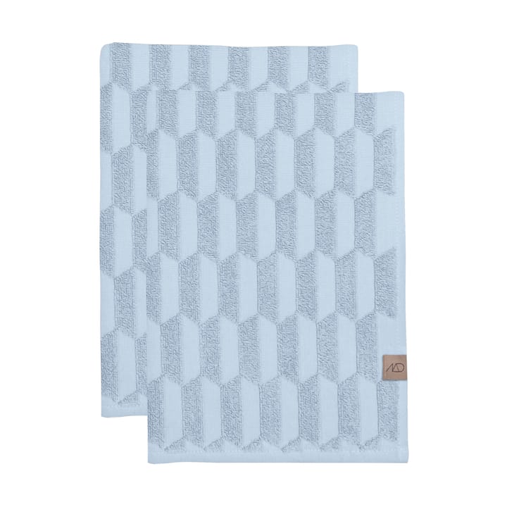 Geo Gästehandtuch 2er Pack - Light Blue - Mette Ditmer