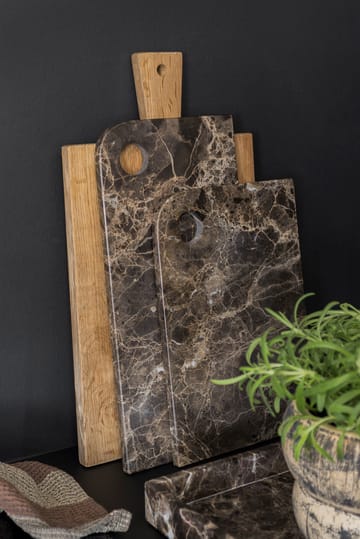 Marble Serviertablett medium 20x30 cm - Brown - Mette Ditmer