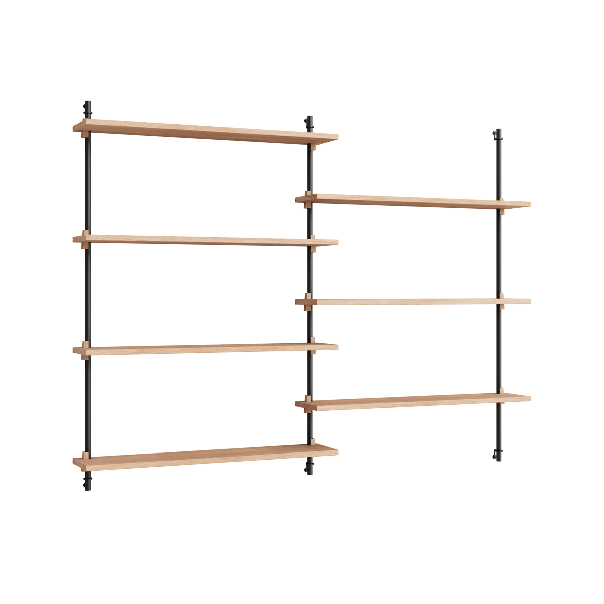 MOEBE Moebe wall shelving ws.115.2.B Eiche-schwarz