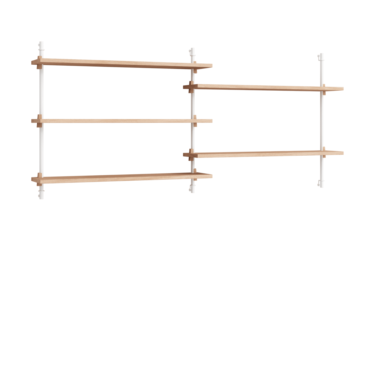 MOEBE Moebe wall shelving ws.65.2.B Eiche-weiß