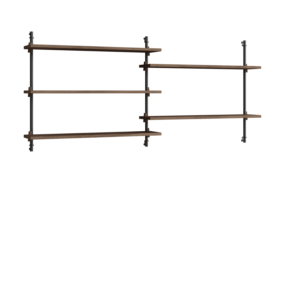 MOEBE Moebe wall shelving ws.65.2.B Räuchereiche-schwarz