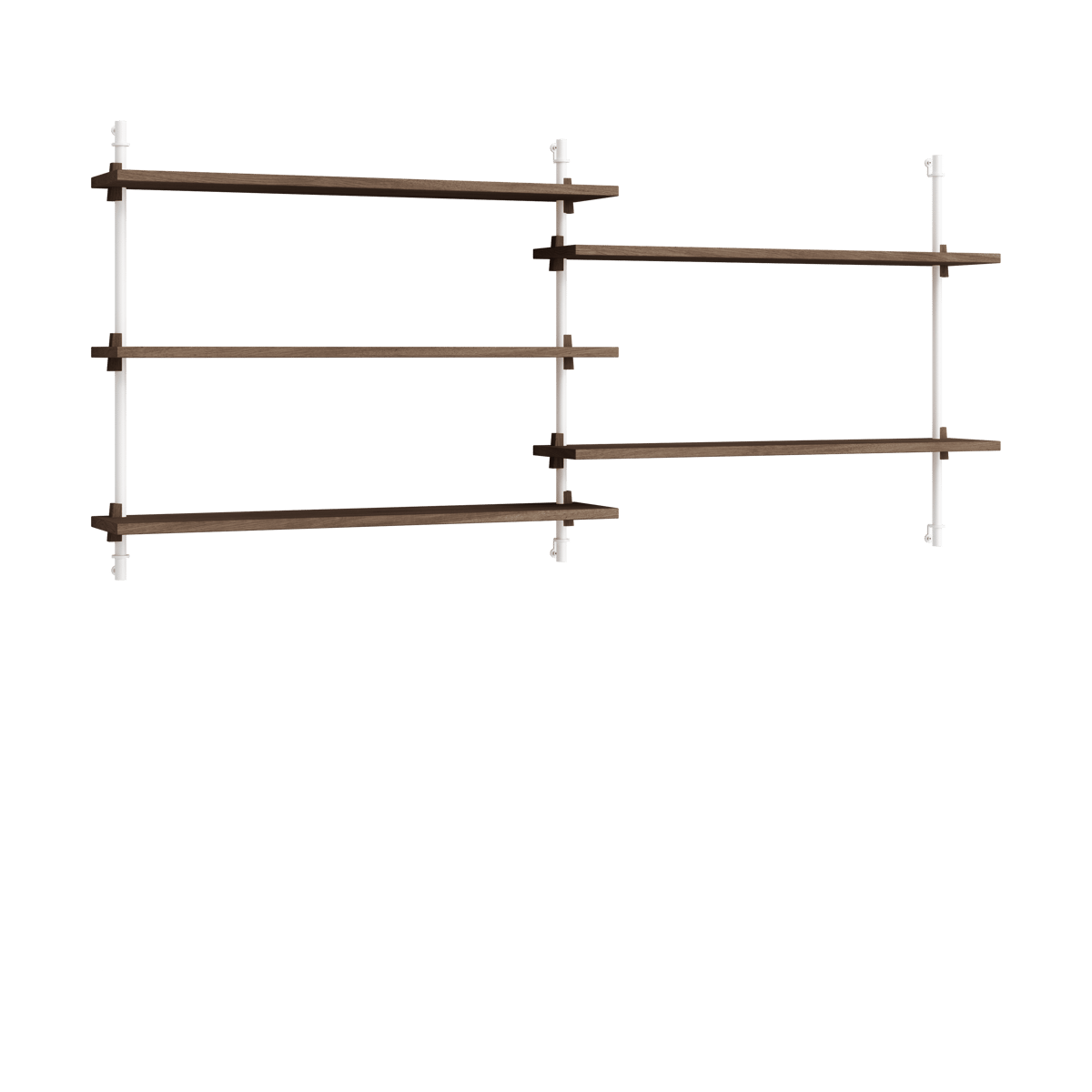 MOEBE Moebe wall shelving ws.65.2.B Räuchereiche-weiß