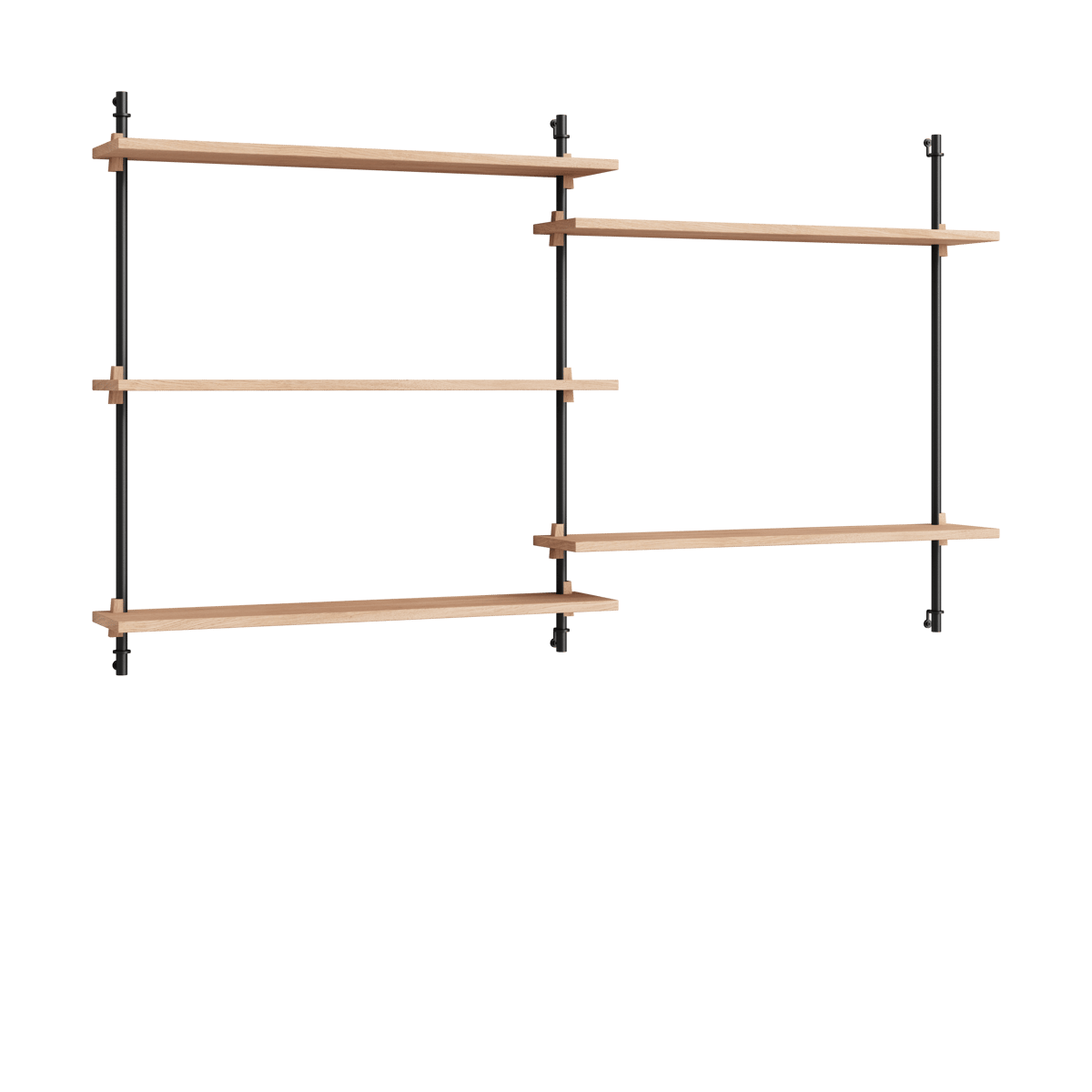 MOEBE Moebe wall shelving ws.85.2.B Eiche-schwarz