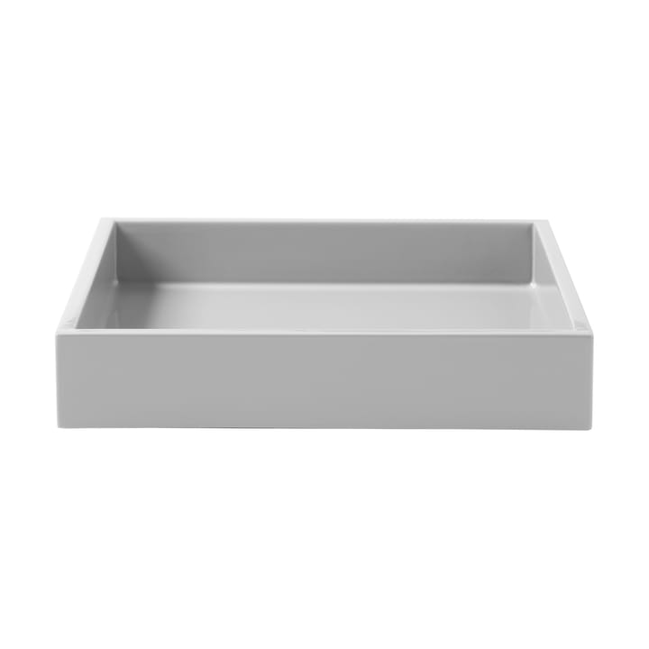 Lux lackiertes Dekotablett 19x19x3,5 cm - Cool grey - Mojoo