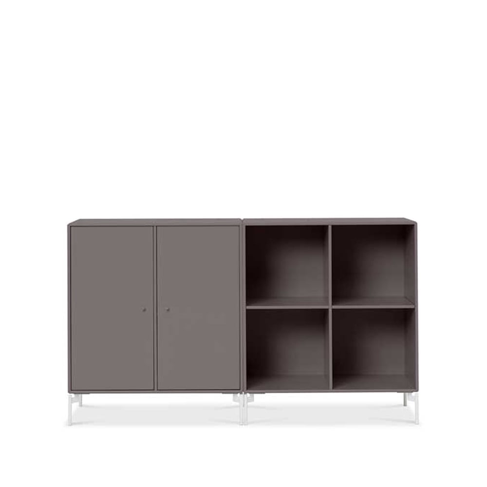 Montana Pair Sideboard Coffee 35, Beine weiß lackiert