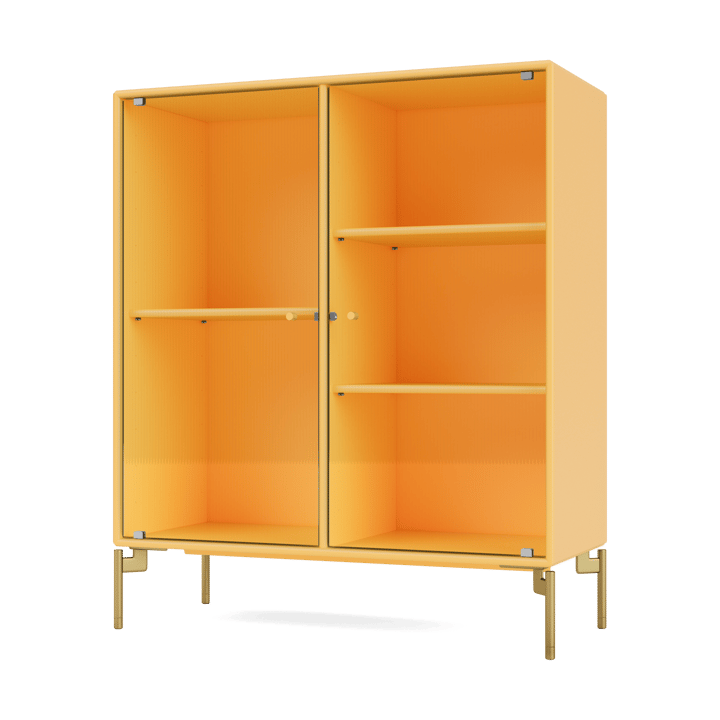 Ripple II Vitrinenschrank 69,6x82,2x30 cm - Acacia-Beine brass - Montana