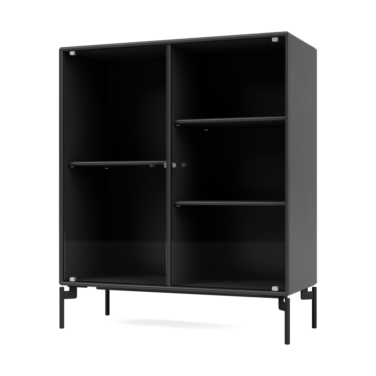 Montana Ripple II Vitrinenschrank 69,6x82,2x30 cm Anthracite-Beine black