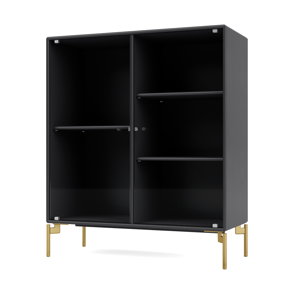 Montana Ripple II Vitrinenschrank 69,6x82,2x30 cm Anthracite-Beine brass