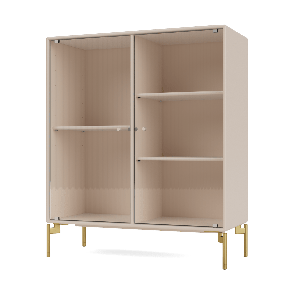 Montana Ripple II Vitrinenschrank 69,6x82,2x30 cm Clay-Beine brass