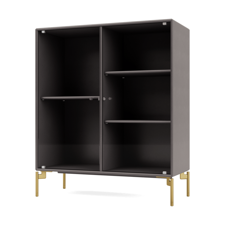 Ripple II Vitrinenschrank 69,6x82,2x30 cm, Coffee-Beine brass Montana