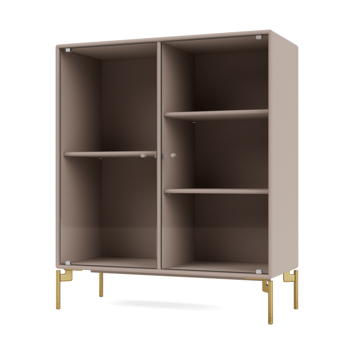 Ripple II Vitrinenschrank 69,6x82,2x30 cm, Mushroom-Beine brass Montana