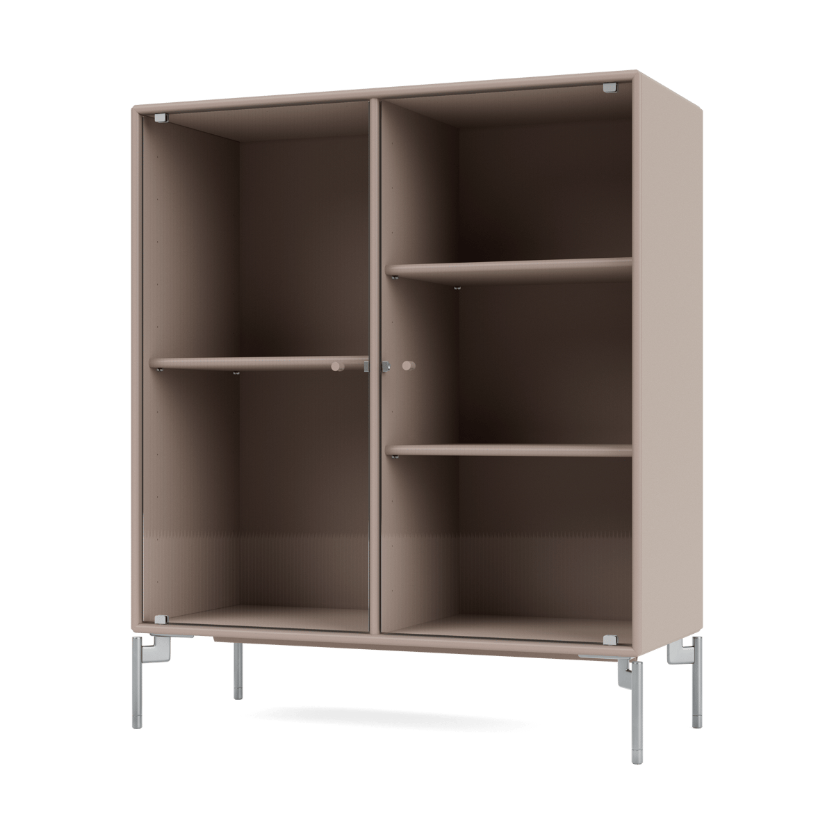 Montana Ripple II Vitrinenschrank 69,6x82,2x30 cm Mushroom-Beine chrome