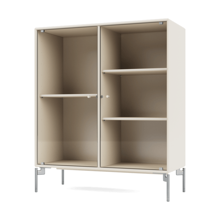 Ripple II Vitrinenschrank 69,6x82,2x30 cm, Oat-Beine chrome Montana