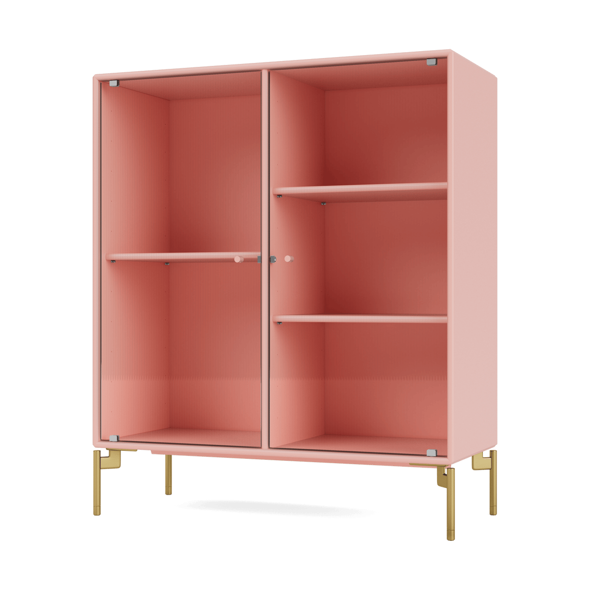 Montana Ripple II Vitrinenschrank 69,6x82,2x30 cm Ruby-Beine brass