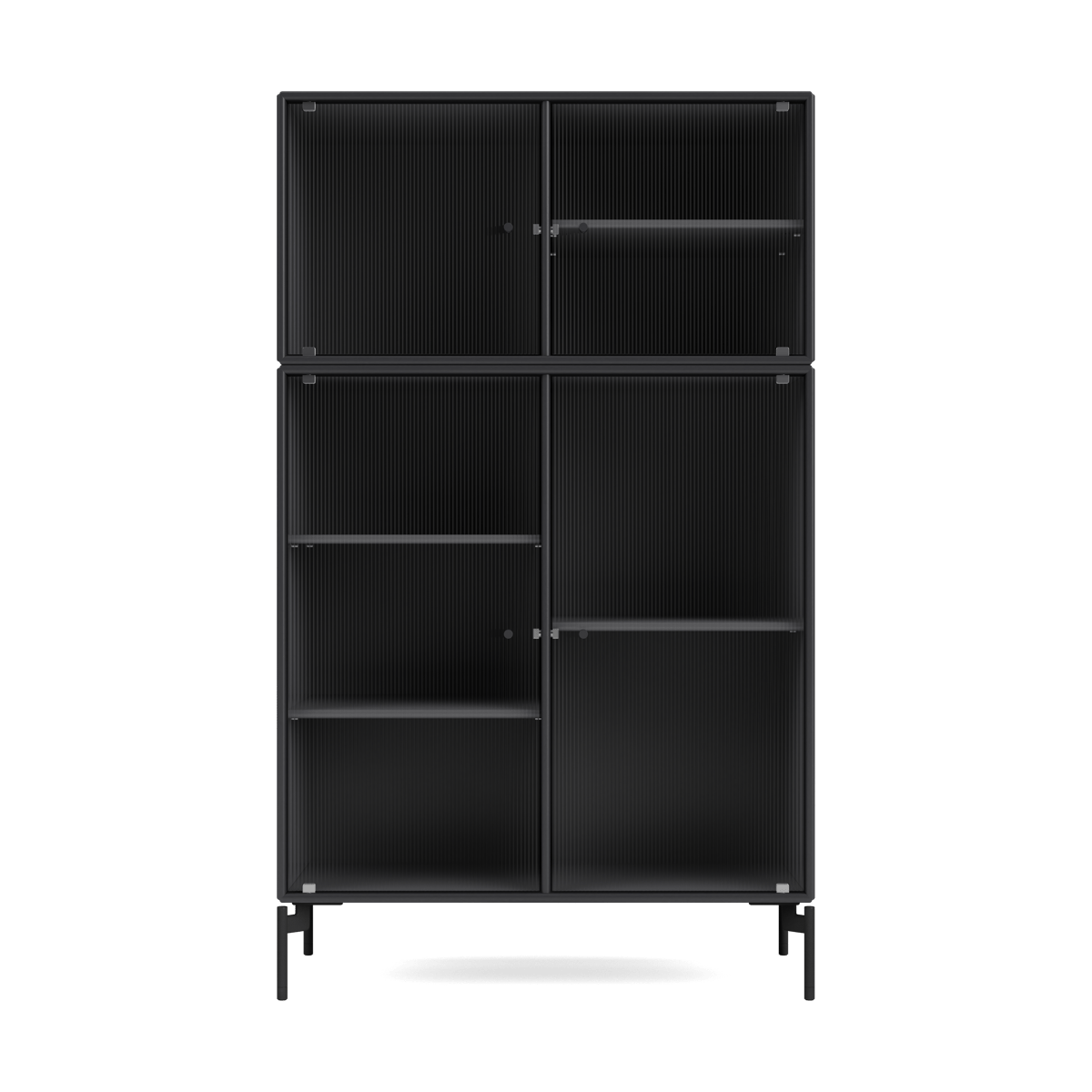 Montana Ripple III Vitrinenschrank 69,6x117,6x38 cm Anthracite-Beine black