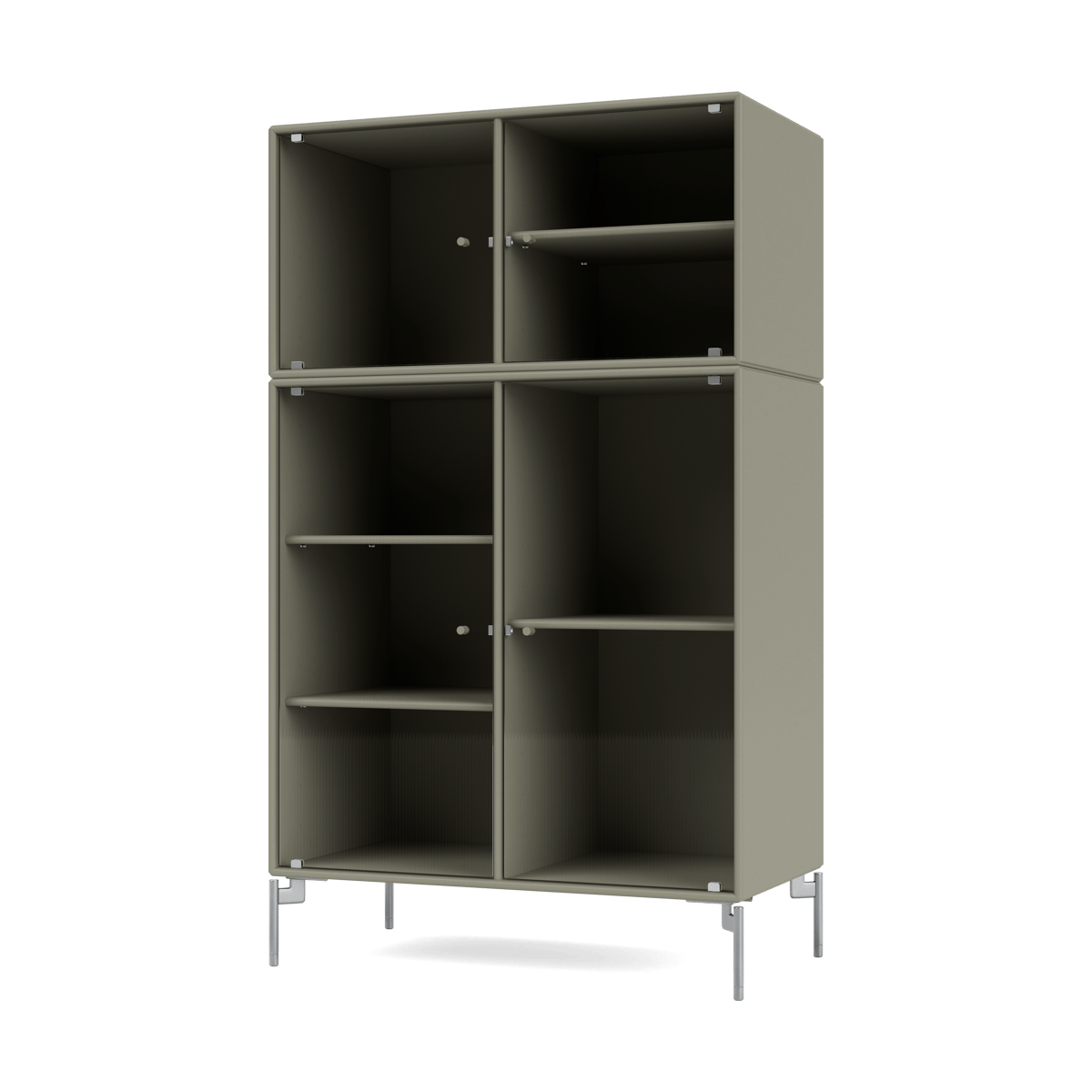 Montana Ripple III Vitrinenschrank 69,6x117,6x38 cm Fennel-Beine chrome