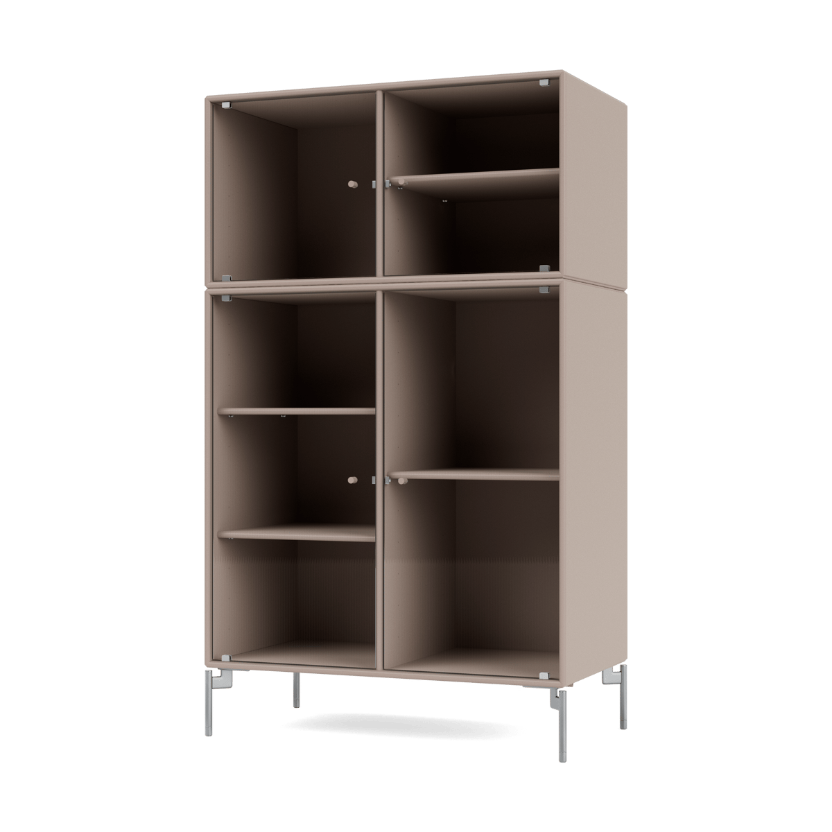 Montana Ripple III Vitrinenschrank 69,6x117,6x38 cm Mushroom-Beine chrome