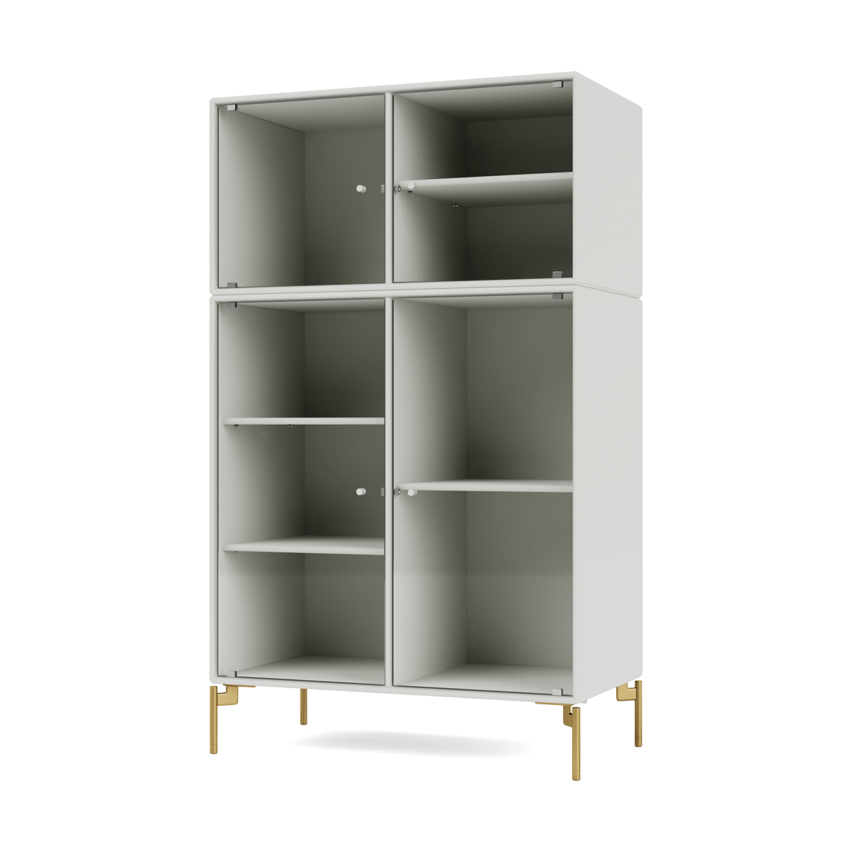 Montana Ripple III Vitrinenschrank 69,6x117,6x38 cm Nordic-Beine brass