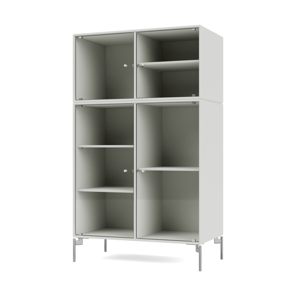 Montana Ripple III Vitrinenschrank 69,6x117,6x38 cm Nordic-Beine chrome