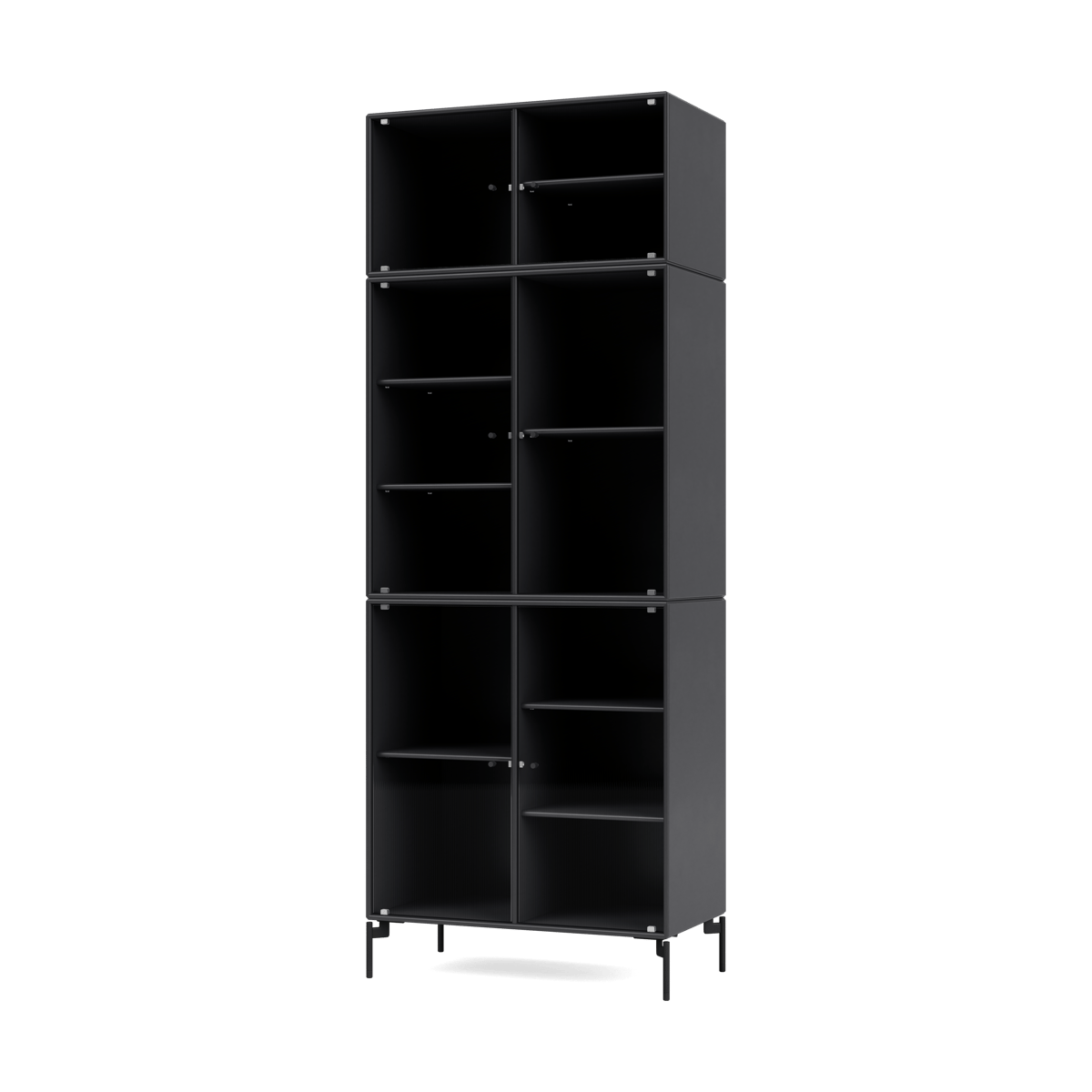 Montana Ripple IV Vitrinenschrank 69,6x187,2x38 cm Anthracite-Beine black