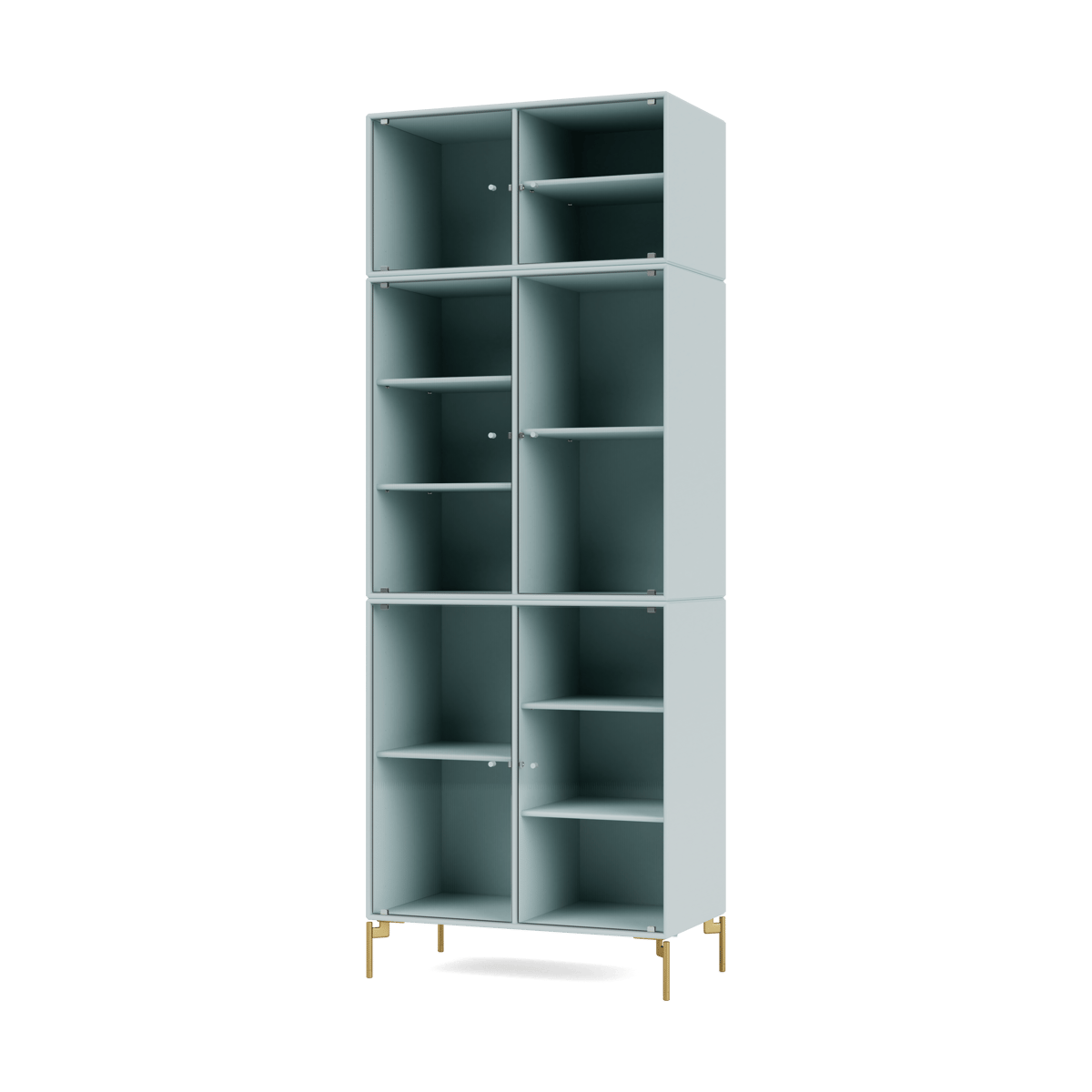 Montana Ripple IV Vitrinenschrank 69,6x187,2x38 cm Flint-Beine brass