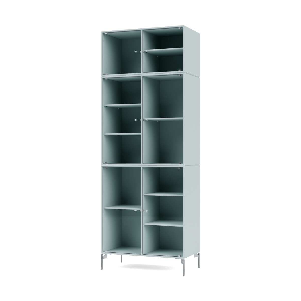 Montana Ripple IV Vitrinenschrank 69,6x187,2x38 cm Flint-Beine chrome