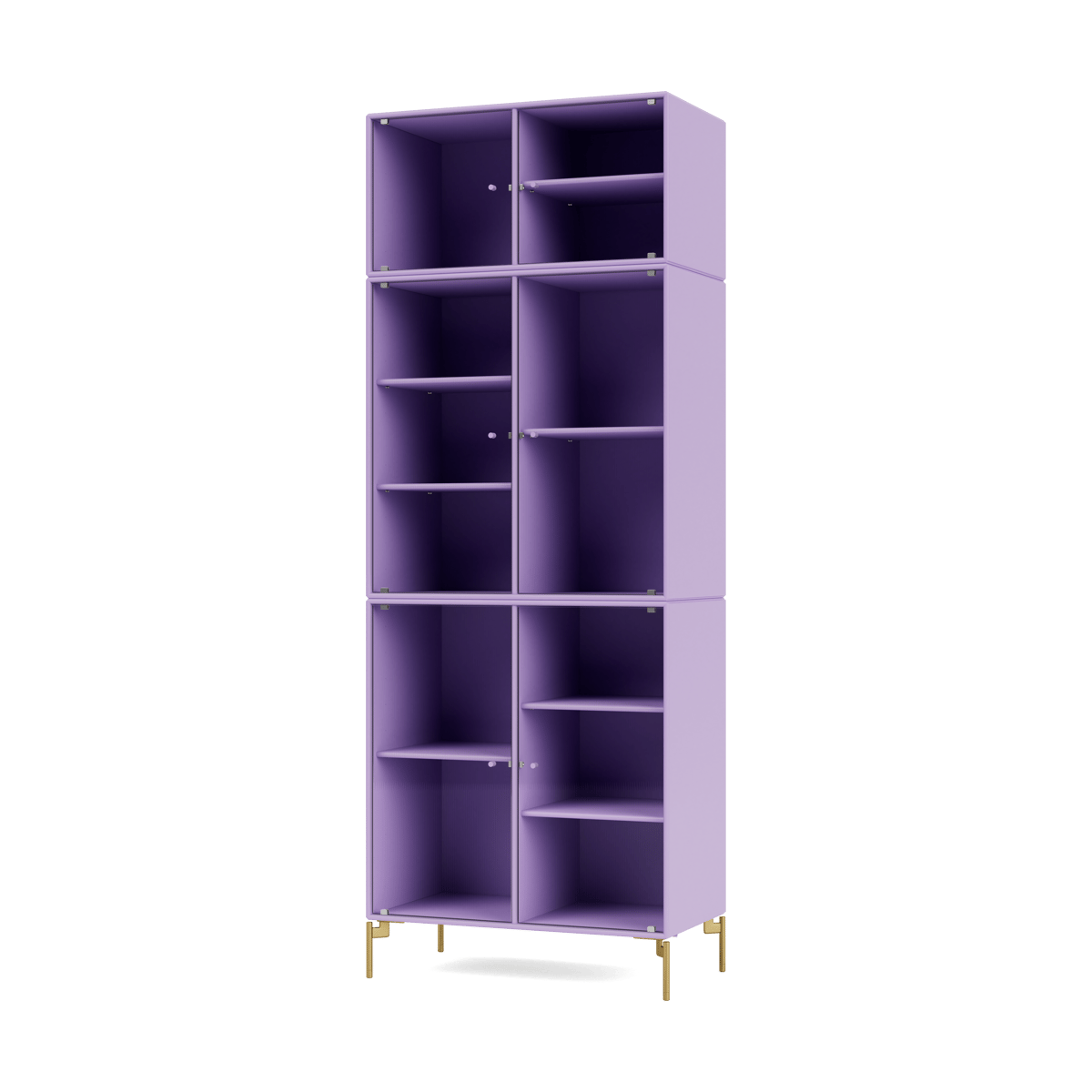 Montana Ripple IV Vitrinenschrank 69,6x187,2x38 cm Iris-Beine brass