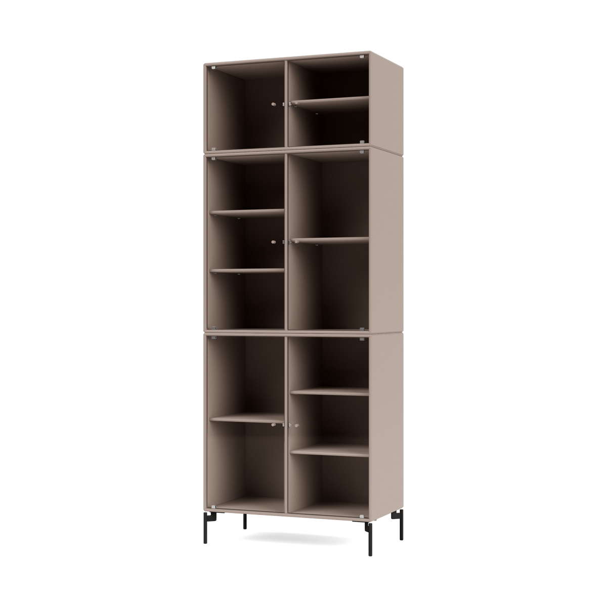 Montana Ripple IV Vitrinenschrank 69,6x187,2x38 cm Mushroom-Beine black