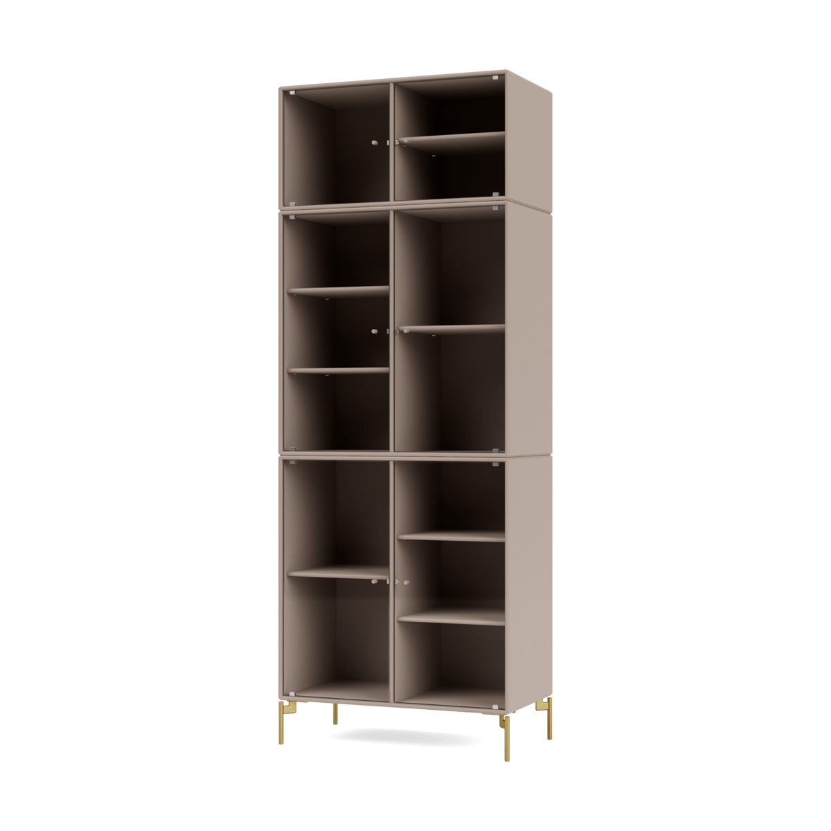 Montana Ripple IV Vitrinenschrank 69,6x187,2x38 cm Mushroom-Beine brass