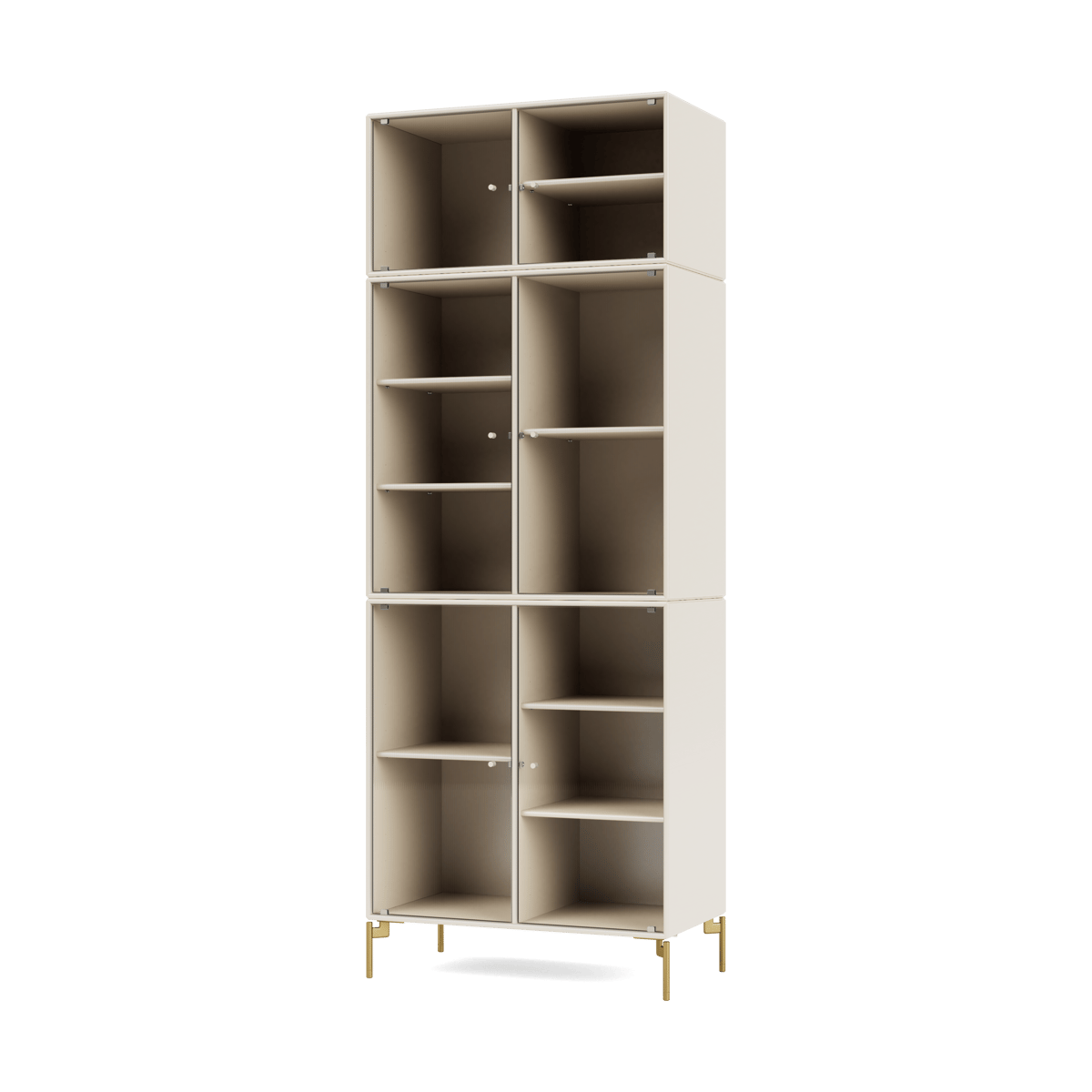 Montana Ripple IV Vitrinenschrank 69,6x187,2x38 cm Oat-Beine brass