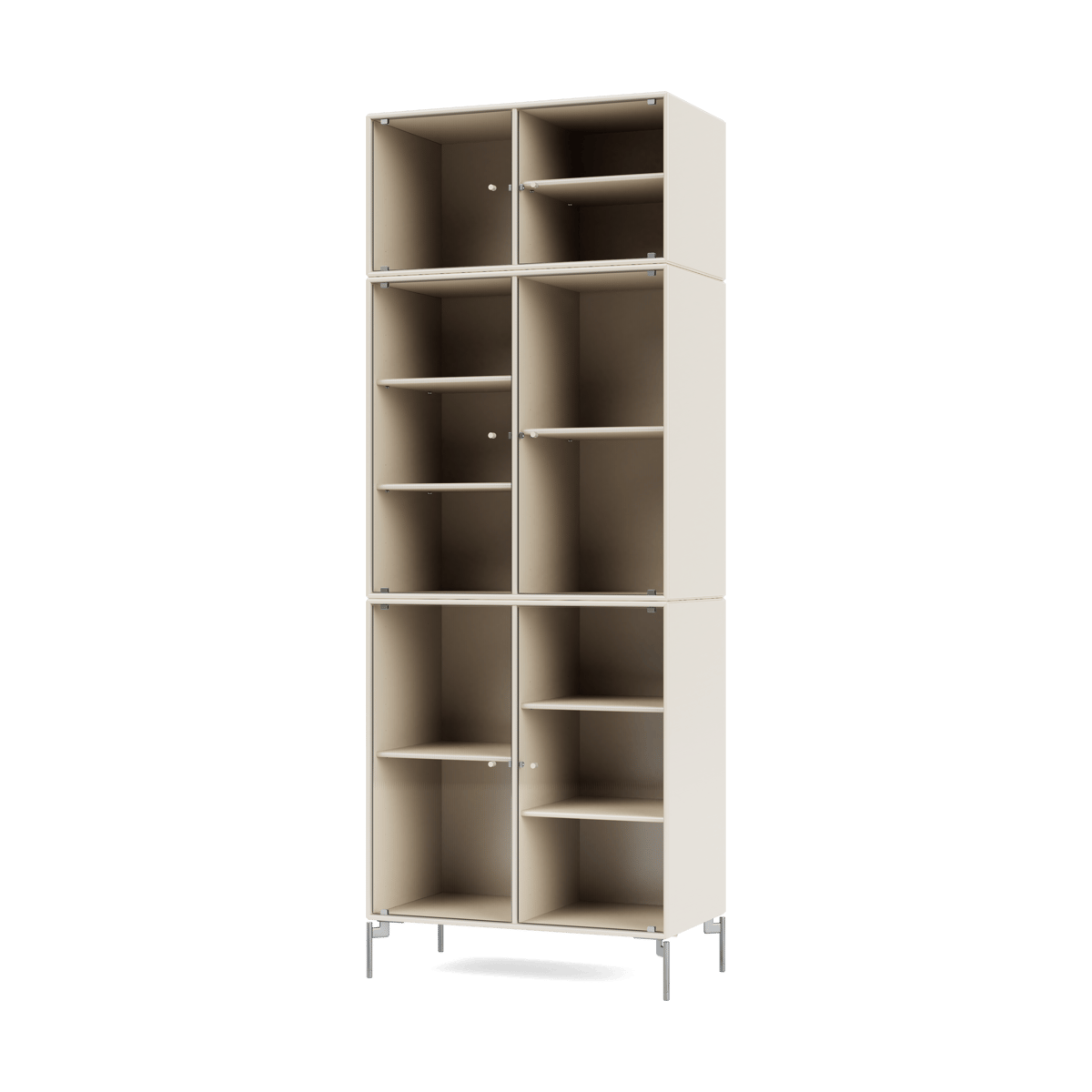 Montana Ripple IV Vitrinenschrank 69,6x187,2x38 cm Oat-Beine chrome