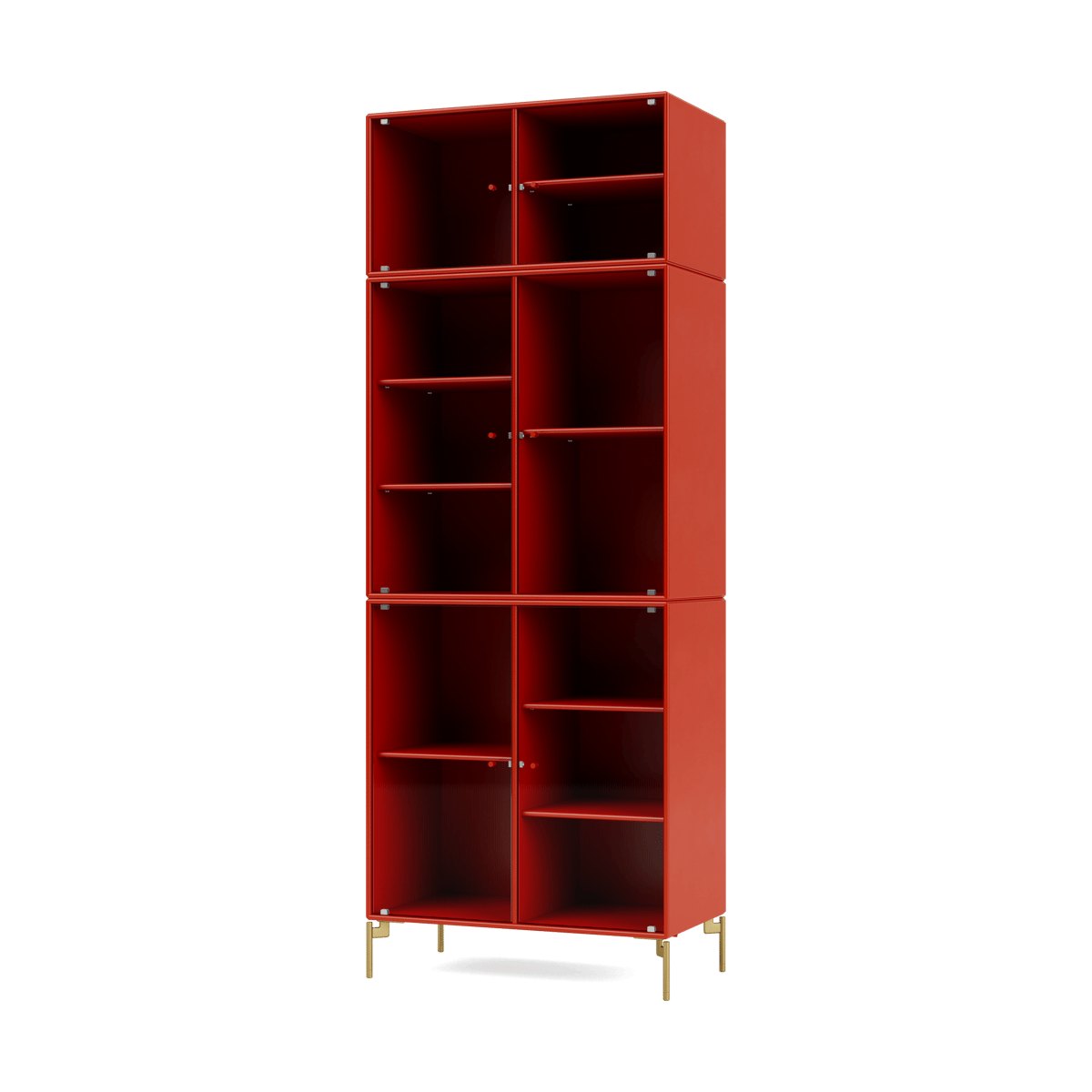 Montana Ripple IV Vitrinenschrank 69,6x187,2x38 cm Rosehip-Beine brass