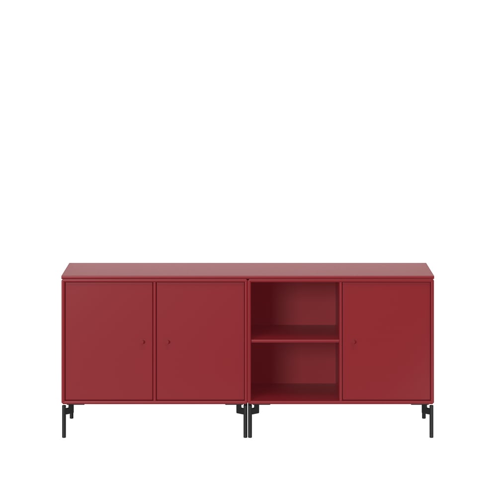 Montana Save Sideboard Beetroot 165, Beine schwarz lackiert