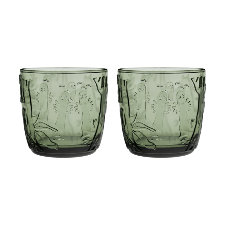 Moomin Wasserglas 28 cl 2er Pack, Tannengrün Moomin Arabia