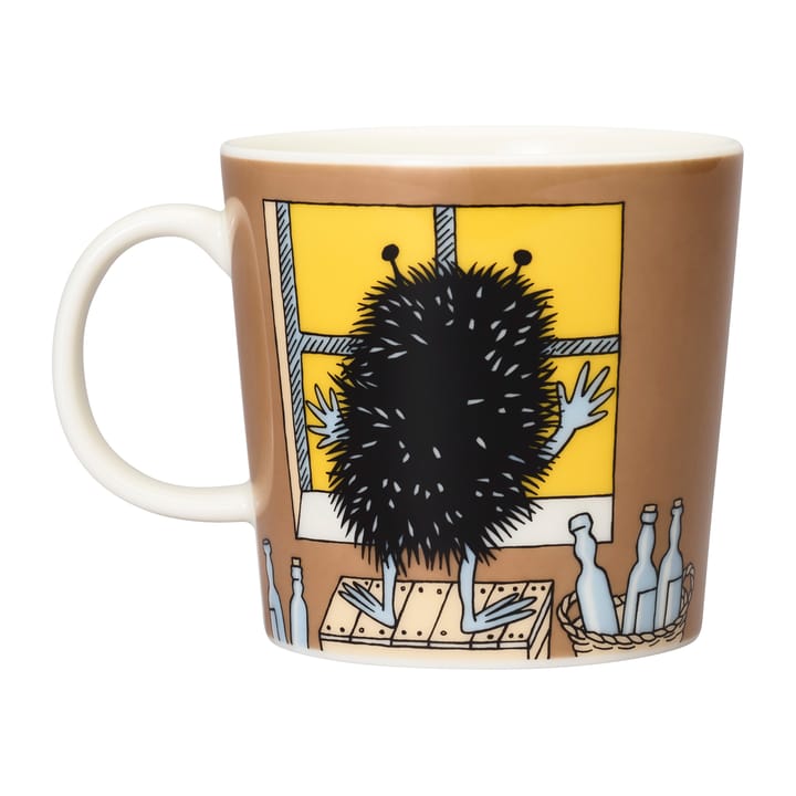 Stinky in action Mumin Tasse, Braun Moomin Arabia