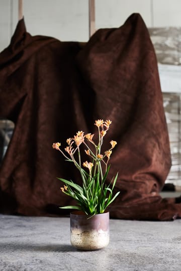 Lana Vase Ø14x14 cm - Brown-gold - MUUBS