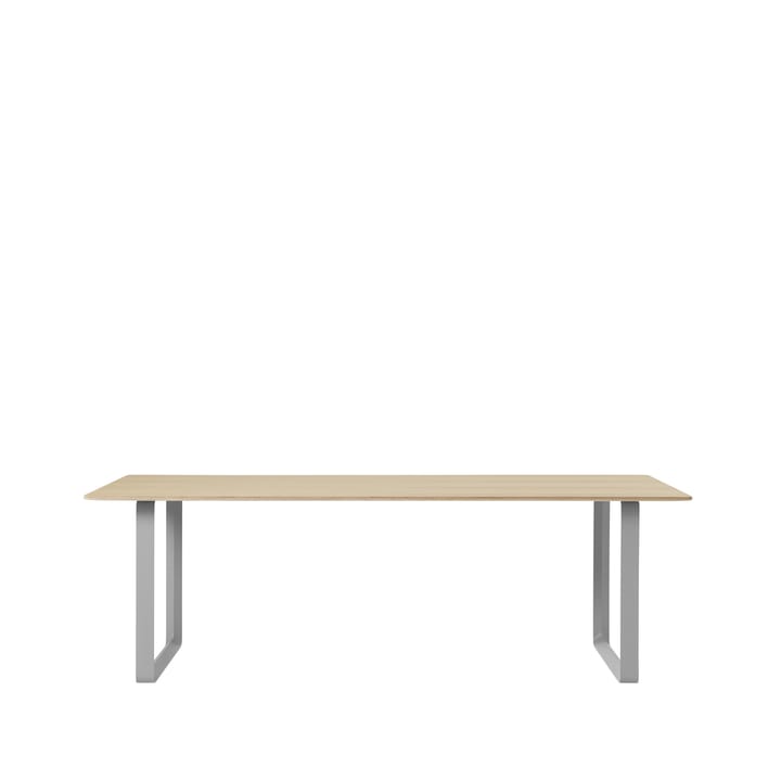 70/70 Esstisch 225 x 90cm, Oak veneer-Plywood-Grey Muuto