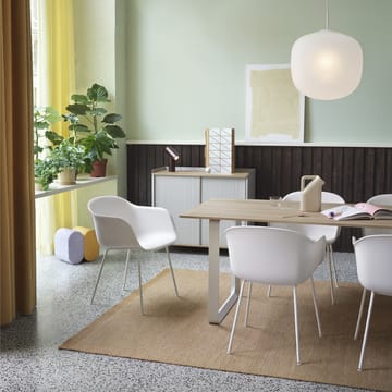 70/70 Esstisch 225 x 90cm - White laminate-Plywood-Sand - Muuto