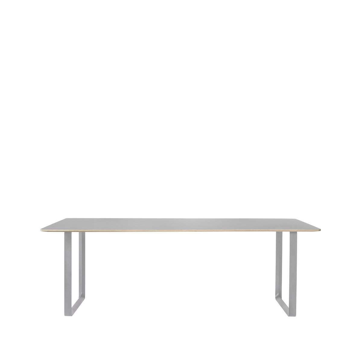 Muuto 70/70 Esstisch 255 x 108cm Grey linoleum-Plywood-Grey