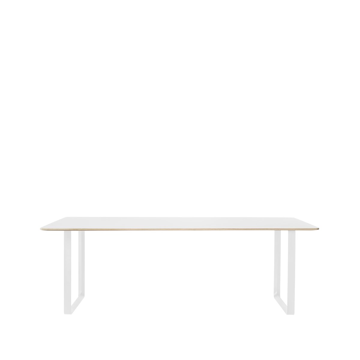 Muuto 70/70 Esstisch 255 x 108cm White laminate-Plywood-White