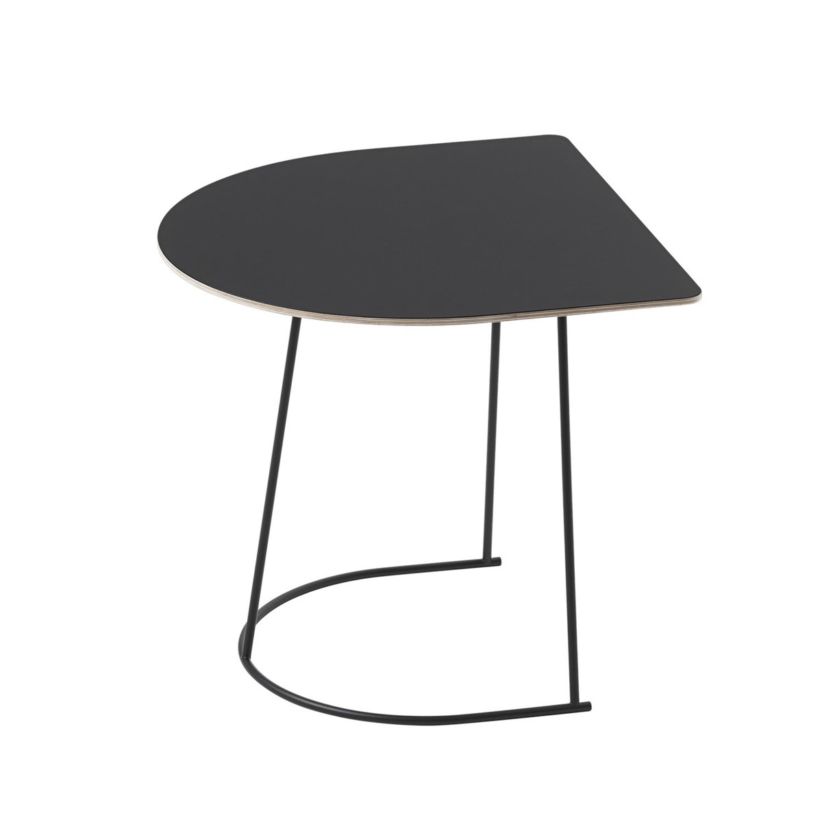 Muuto Airy Beistelltisch half size Schwarz