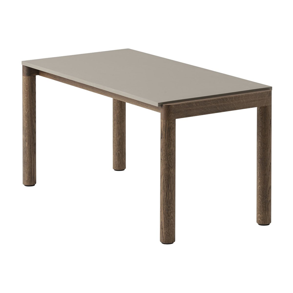 Muuto Couple 1 Plain Beistelltisch 40 x 84 x 40cm Taupe-dark oiled oak