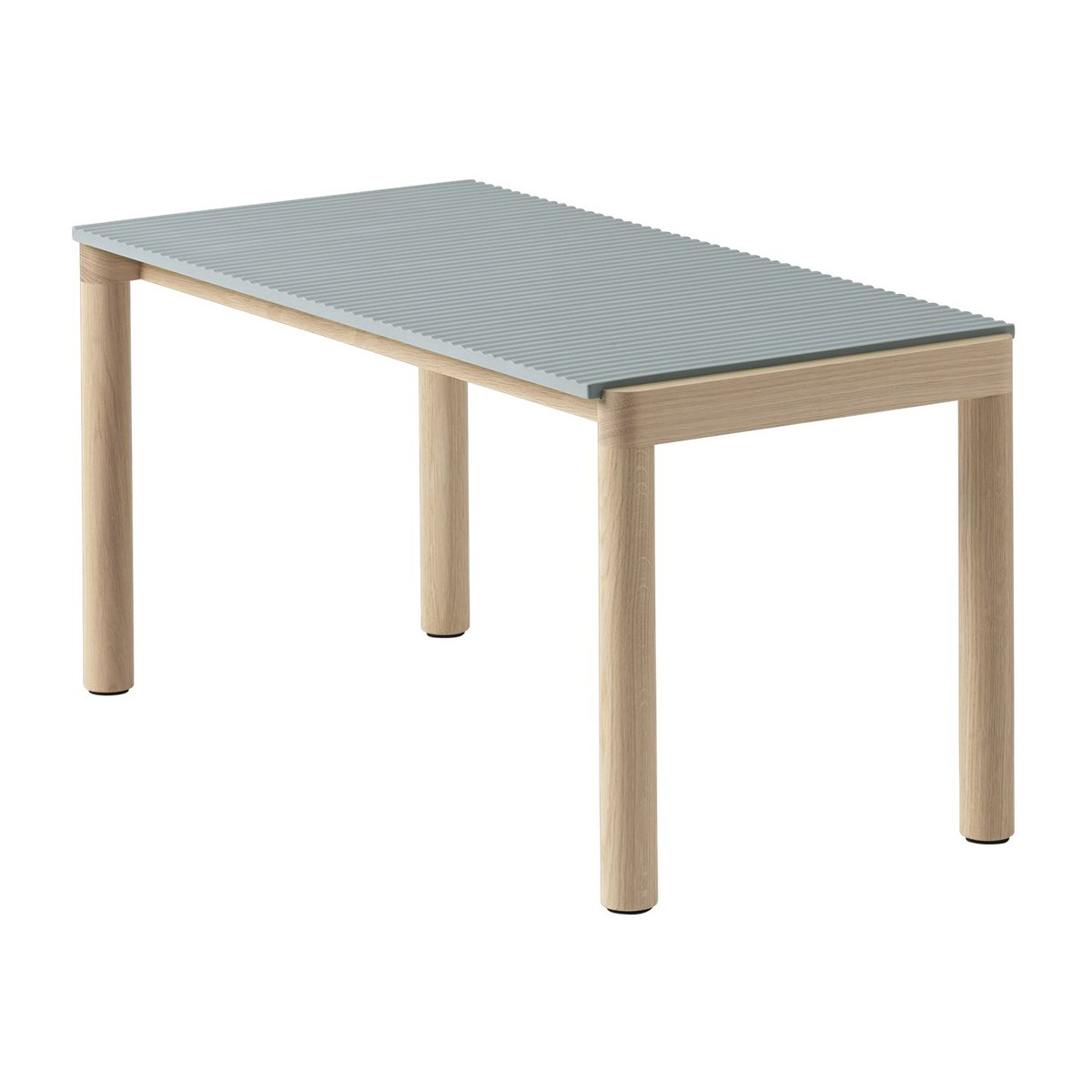 Muuto Couple 1 Wavy Beistelltisch 40 x 84 x 40cm Pale blue-oak