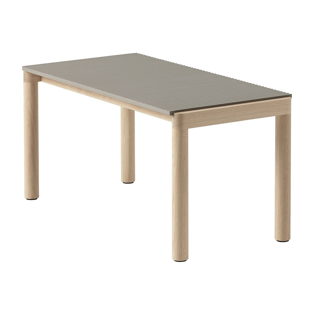 Muuto Couple 1 Wavy Beistelltisch 40 x 84 x 40cm Taupe-oak