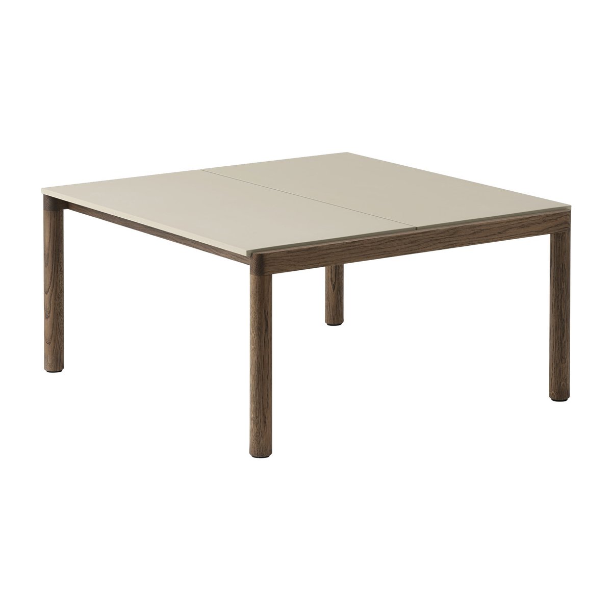 Muuto Couple 2 Plain Beistelltisch 80 x 84 x 40cm Sand-dark oiled oak