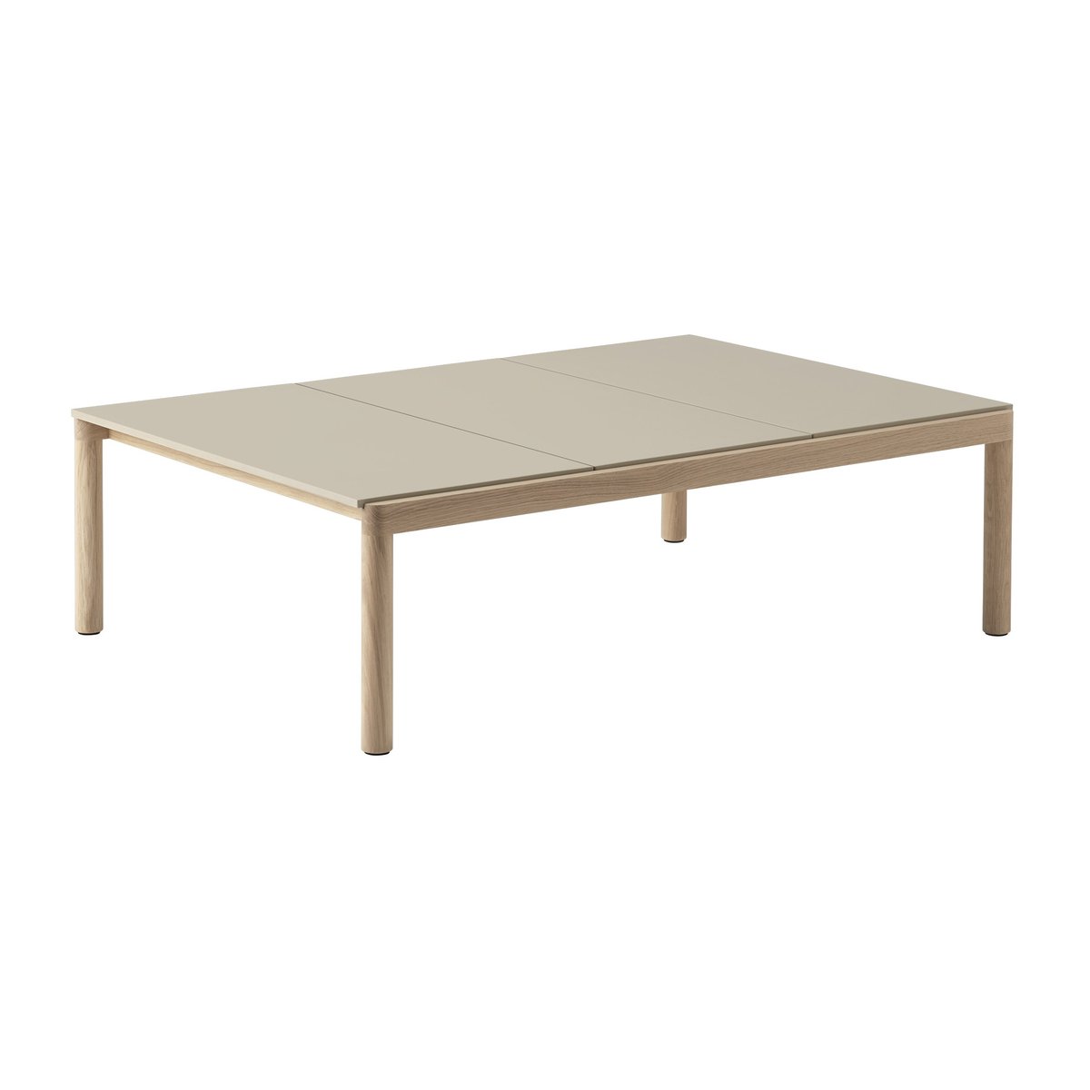 Muuto Couple 3 Plain Beistelltisch 120 x 84 x 35cm Sand-oak