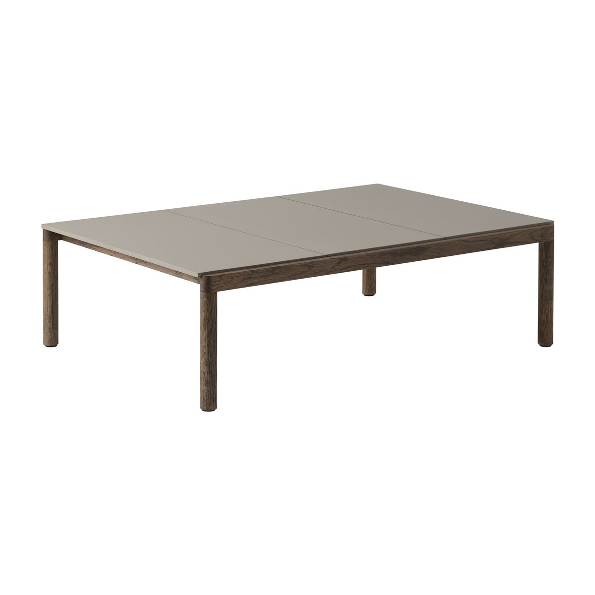 Muuto Couple 3 Plain Beistelltisch 120 x 84 x 35cm Taupe-dark oiled oak