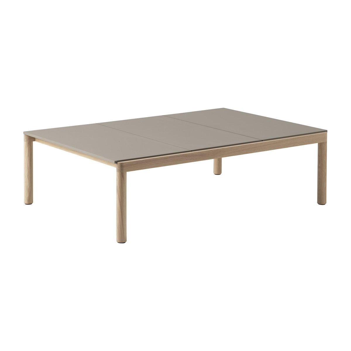 Muuto Couple 3 Plain Beistelltisch 120 x 84 x 35cm Taupe-oak