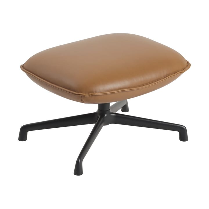 Doze Ottomane swivel base - Refine leather cognac-black - Muuto